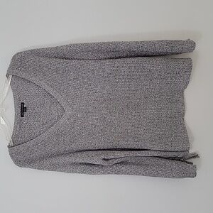 American Eagle Outfitters Heather Grey V-neck Sweater, Size Large